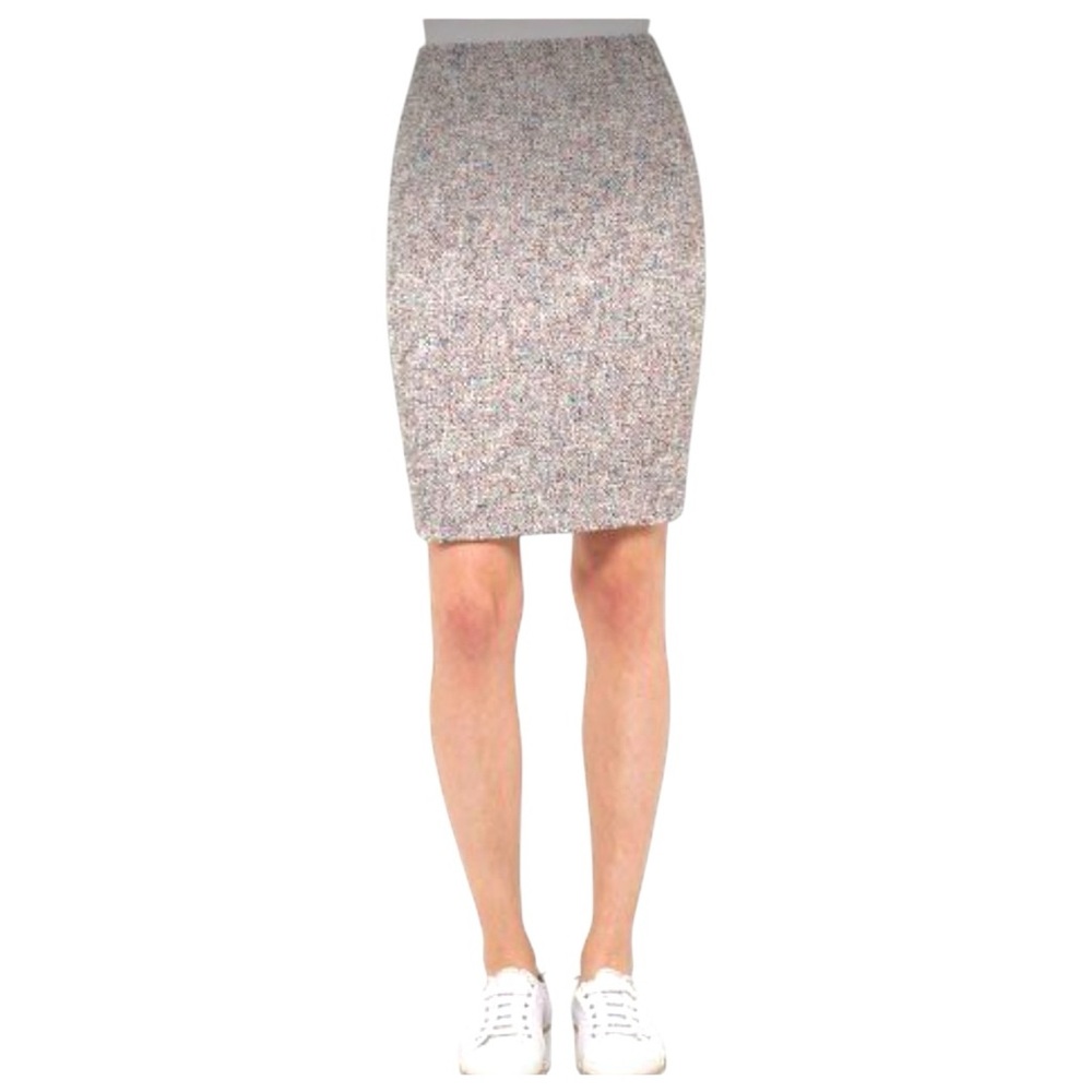 Akris Punto Multi Color Tweed Knee-Length Pencil Skirt
